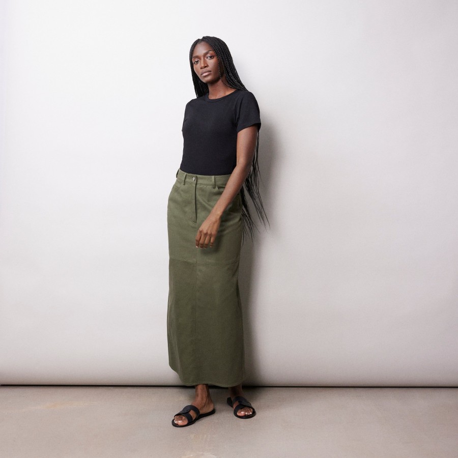 Skirts Albaray | Cotton Twill Maxi Skirt