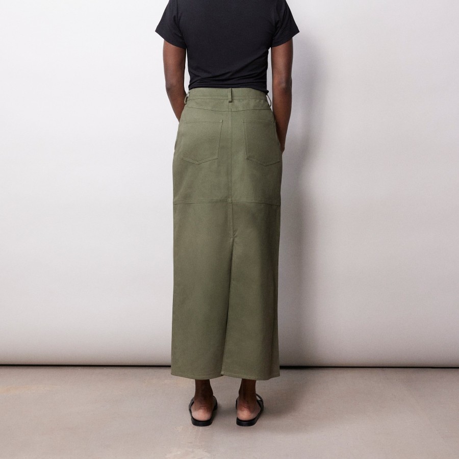 Skirts Albaray | Cotton Twill Maxi Skirt