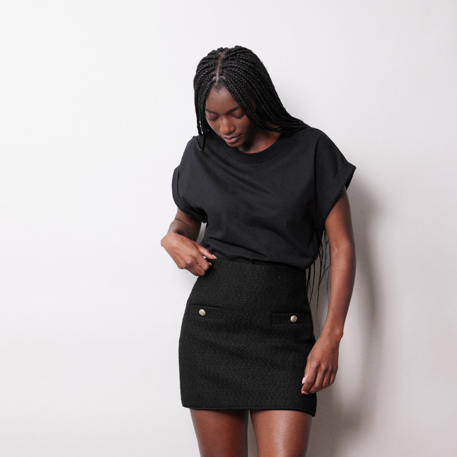 Tailoring Albaray | Black Tweed Skirt