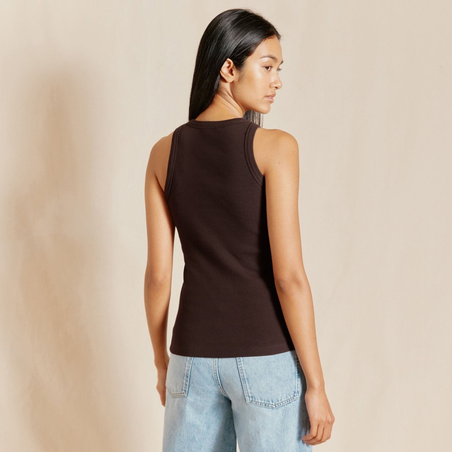 Tops & Blouses Albaray | Chocolate High Neck Vest