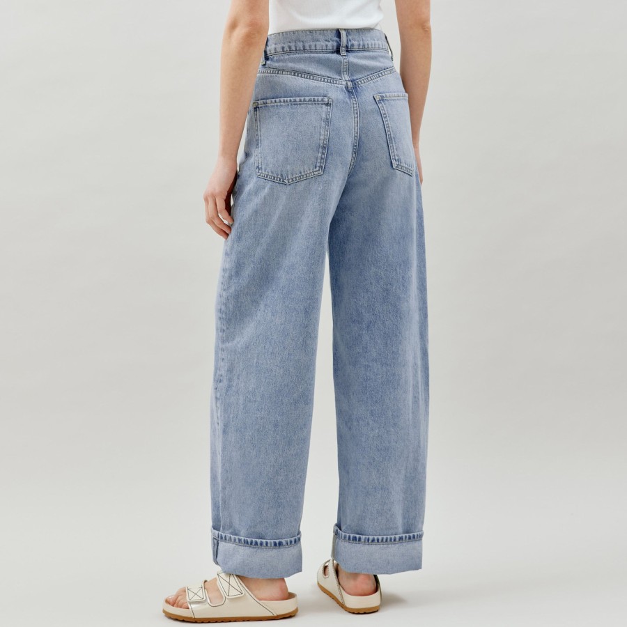 Denim Albaray | Light Wash Turn Up Jeans