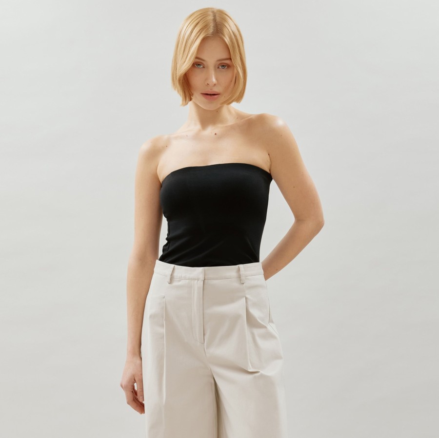 Tops & Blouses Albaray | Black Bandeau Top