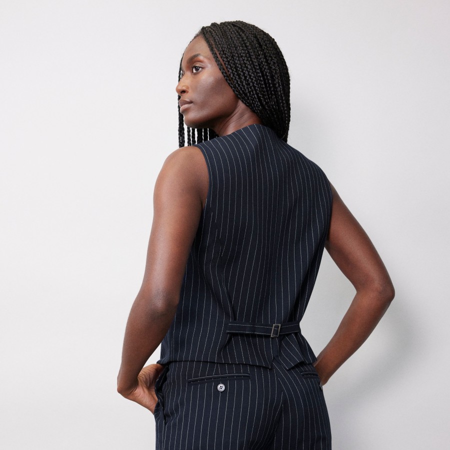 Tailoring Albaray | Navy Pinstripe Waistcoat