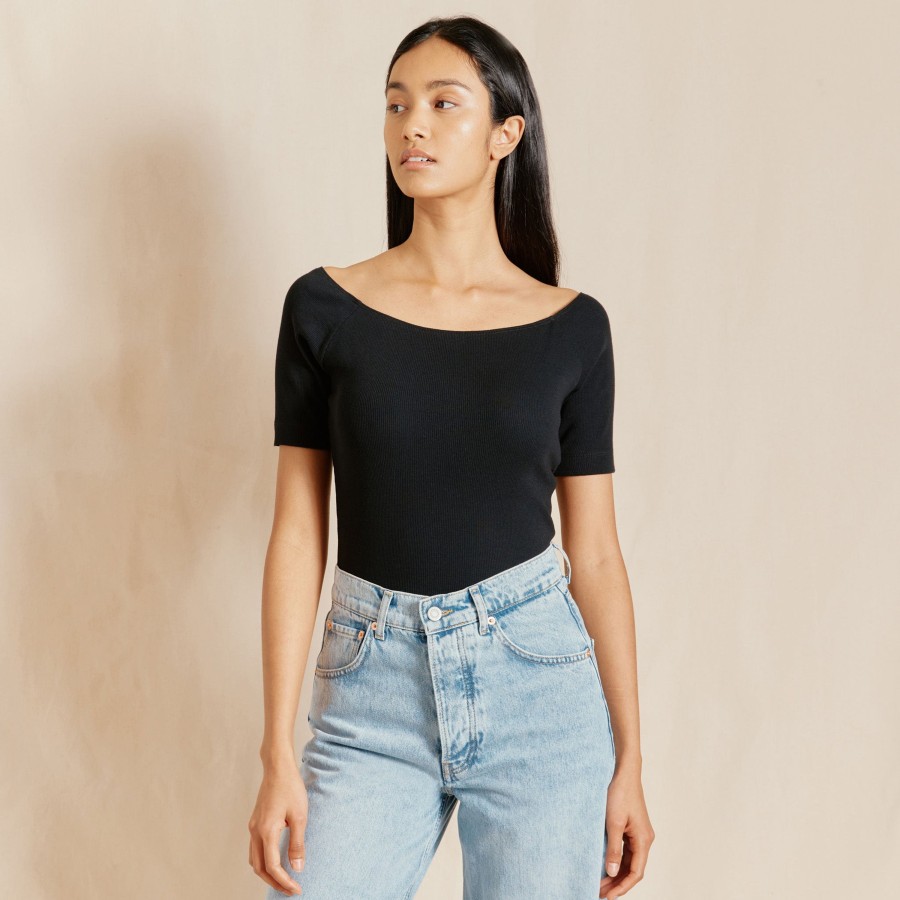 Tops & Blouses Albaray | Black Bardot Top