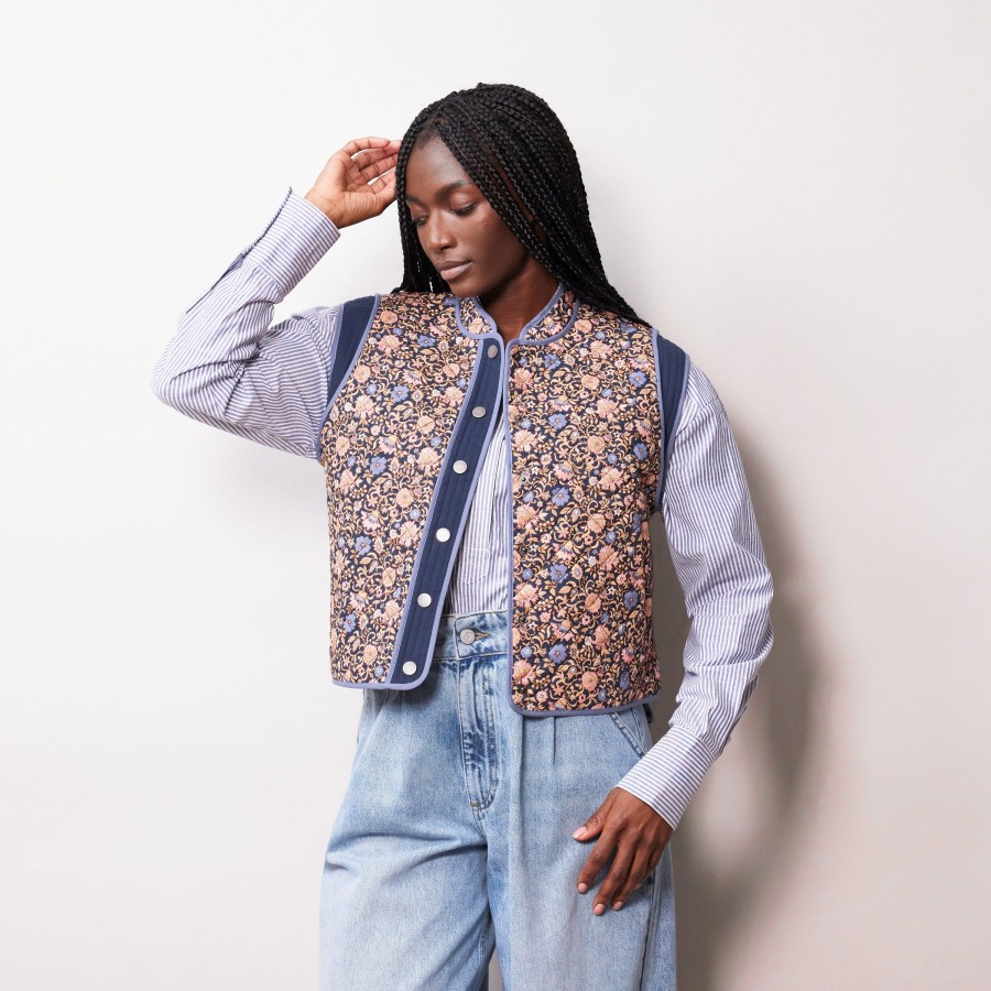 Tops & Blouses Albaray | Floral Print Waistcoat