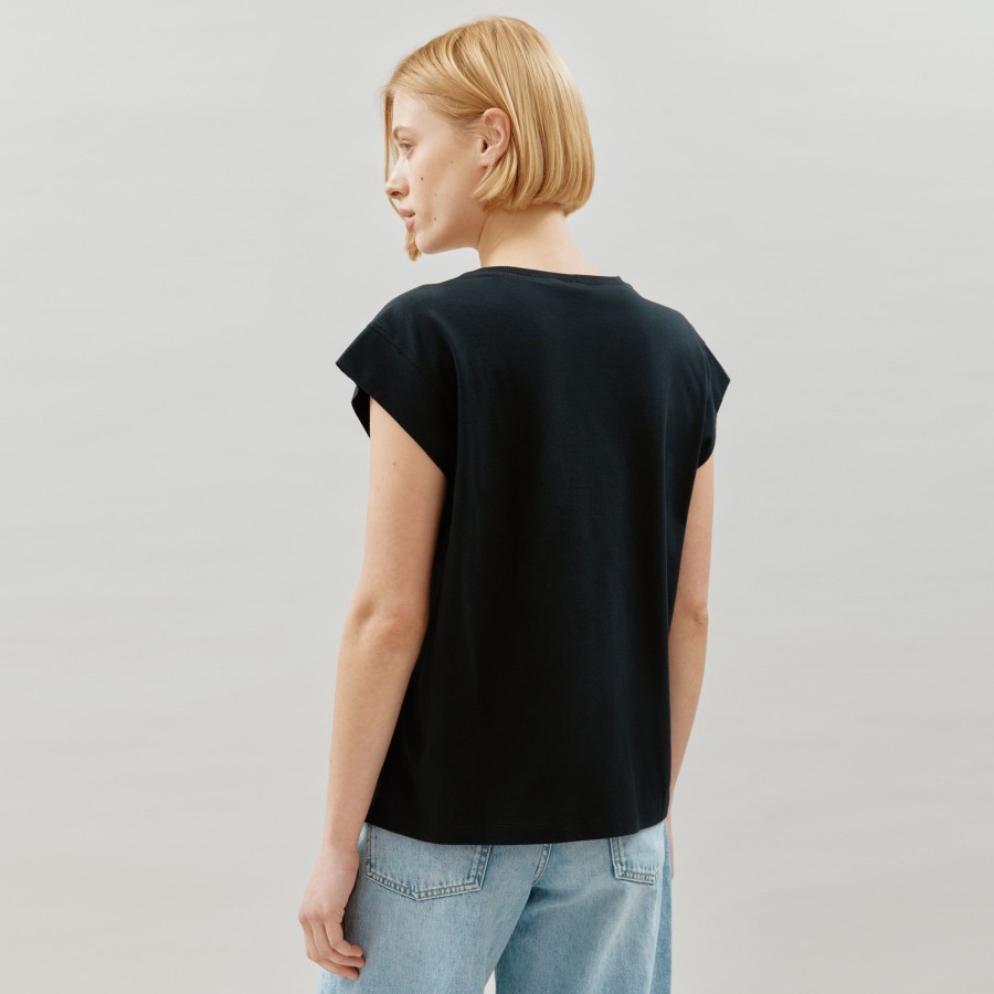 Tops & Blouses Albaray | Black Extended Shoulder Tee