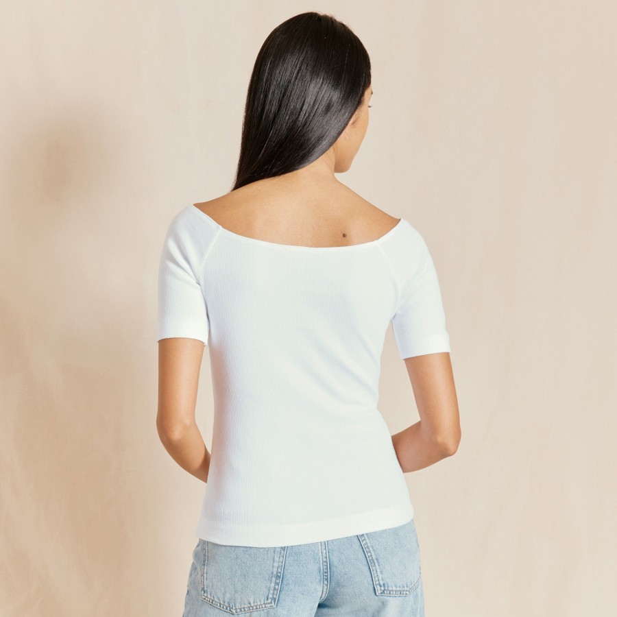 Tops & Blouses Albaray | White Bardot Top