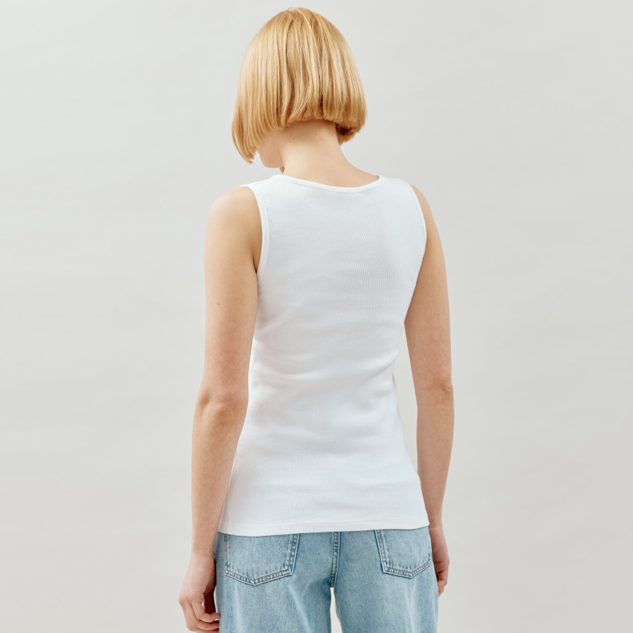 Tops & Blouses Albaray | Rib Racer Vest White