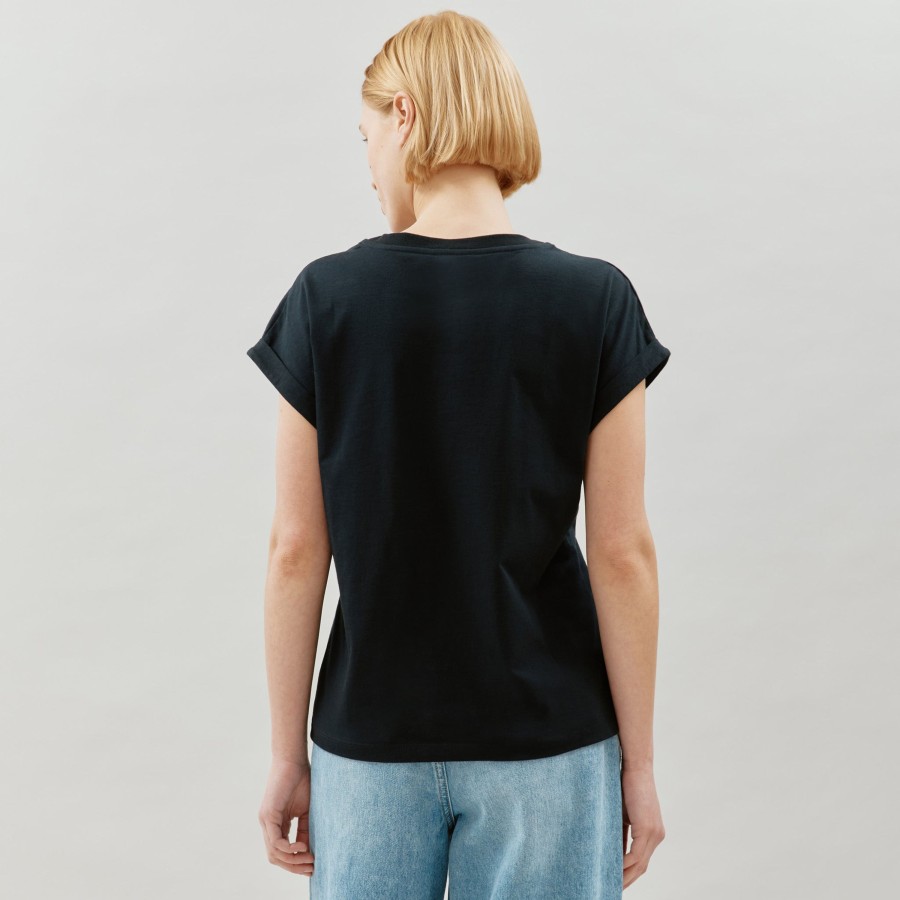 Tops & Blouses Albaray | Black Roll Back T Shirt