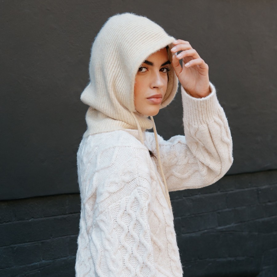 Knitwear Albaray | Cream Knitted Hood