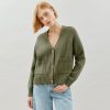 Tops & Blouses Albaray | Olive Relaxed Cotton Cardigan