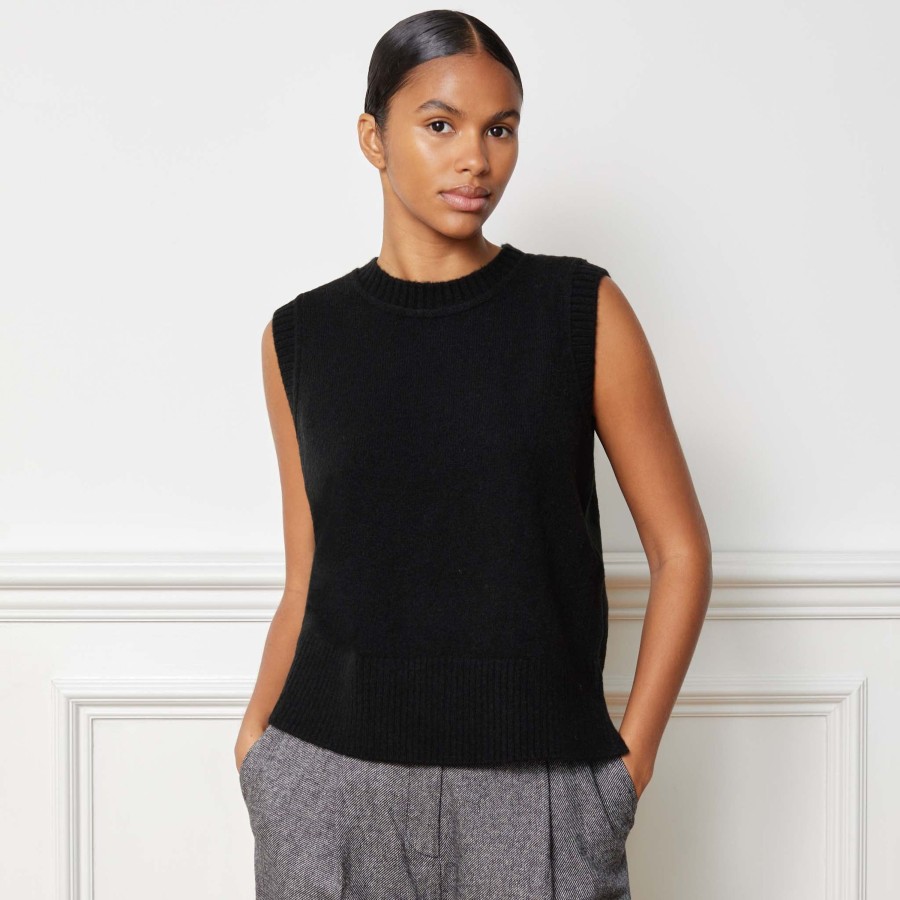 Knitwear Albaray | Black Knitted Tank Top