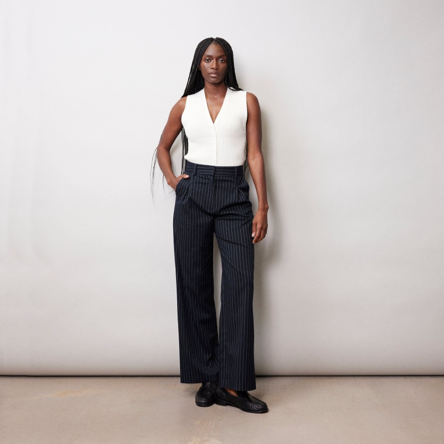 Tailoring Albaray | Navy Pinstripe Trouser