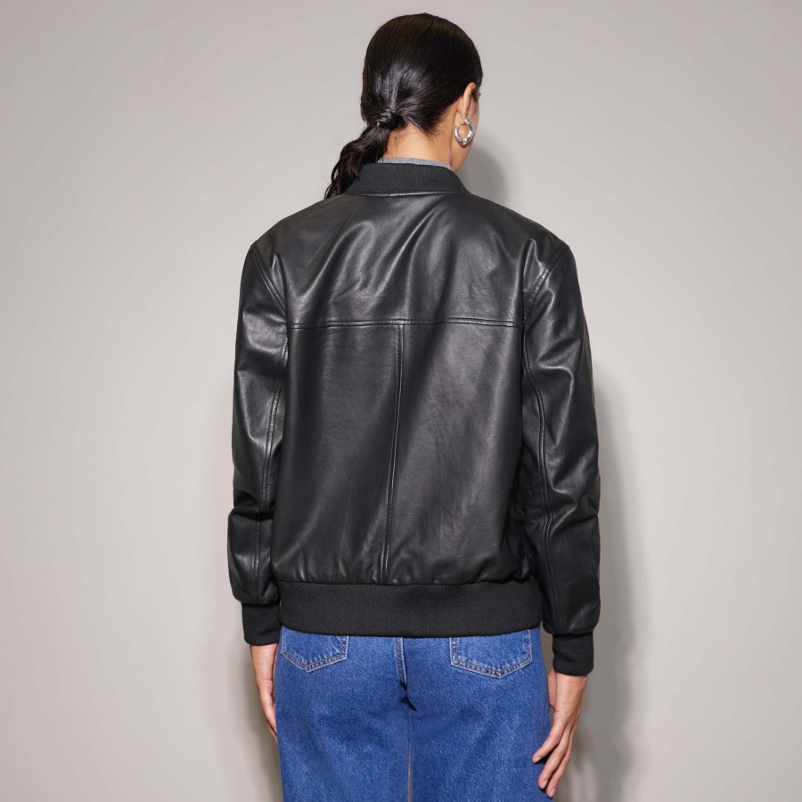 Coats & Jackets Albaray | Leather Bomber Jacket